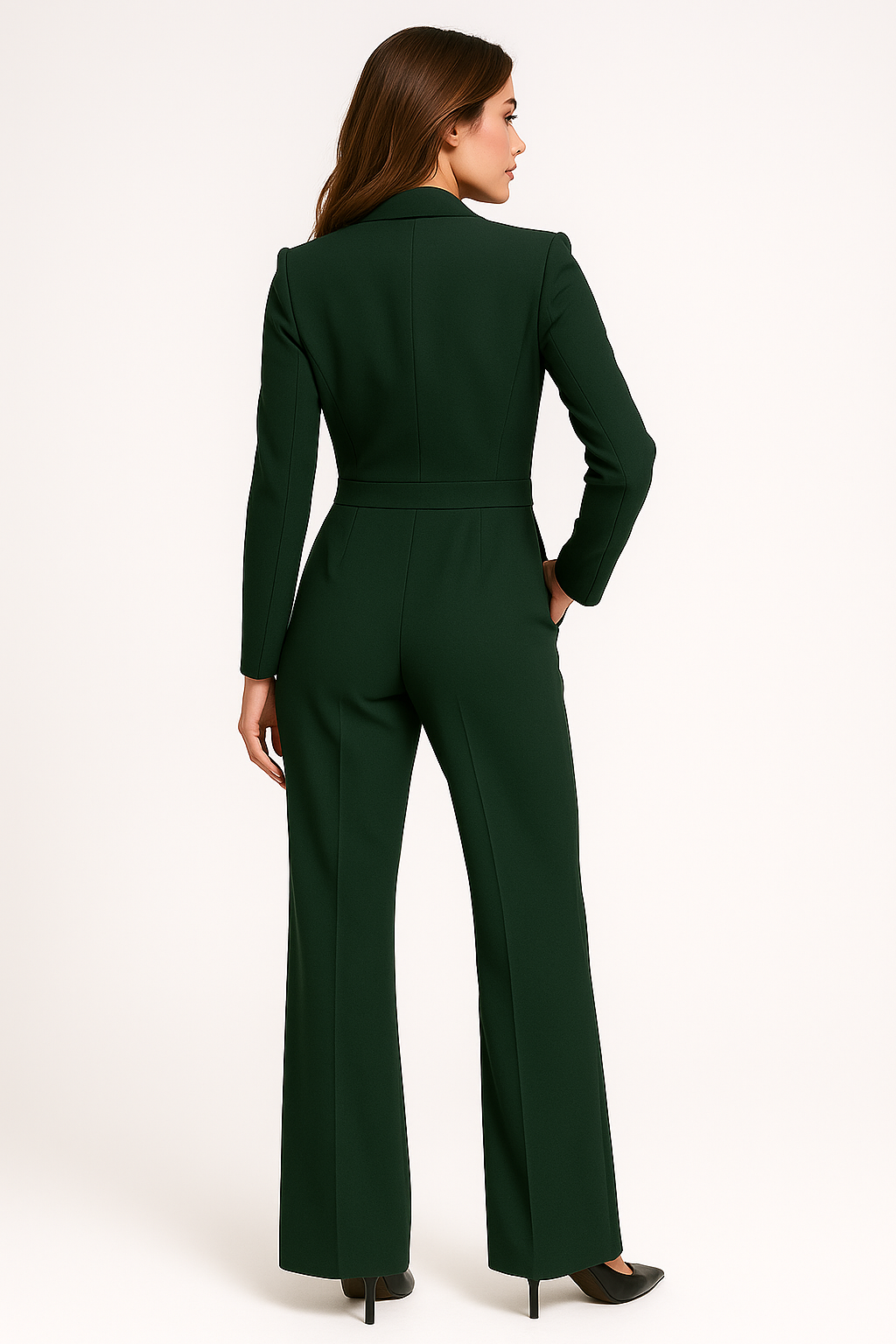 Villento | Dames Jumpsuit met Diepe V-hals | Elegante pasvorm met moderne uitstraling