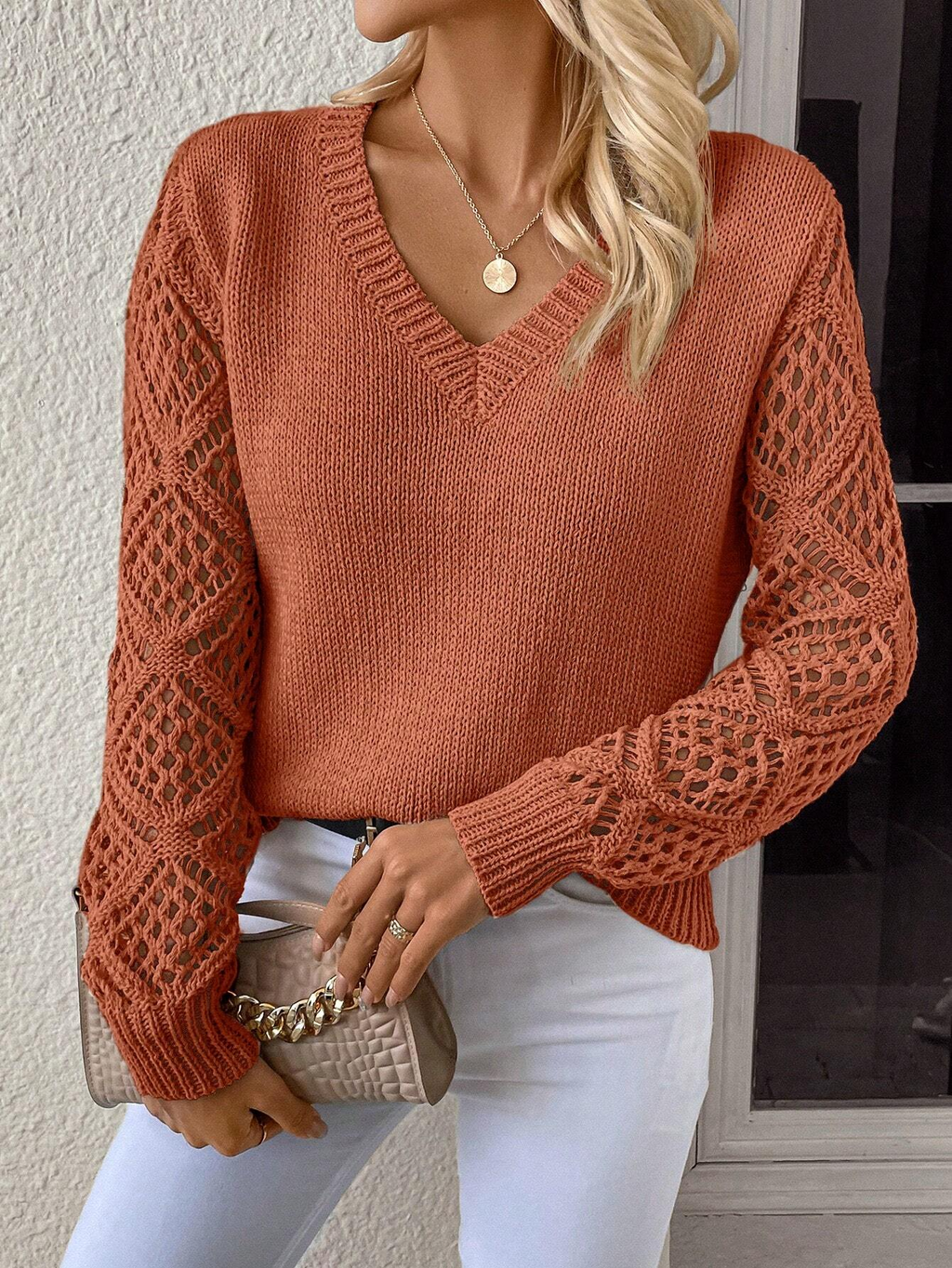 Villento | Dames V-Hals Trui | Licht en stijlvol met subtiele details